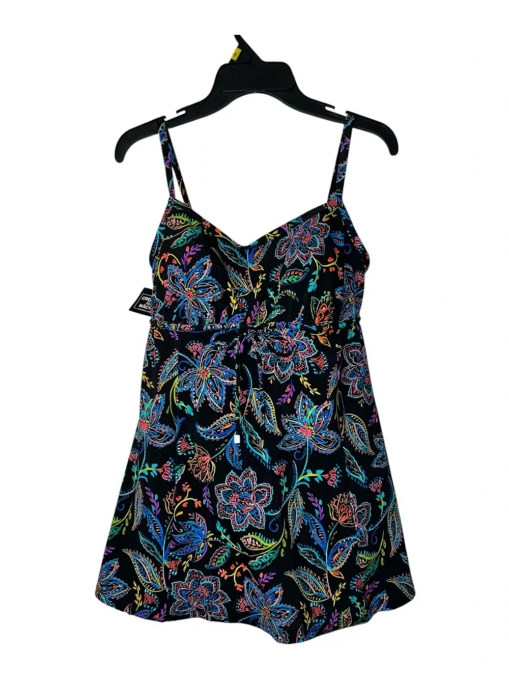 Swim Solutions Floral Swim Dress Size 12 Empire Waist Tummy Control NWT - Picture 3 of 13